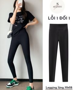 Alternative view of Quần legging định hình nâng mông cạp cao chất su đúc dày dặn hàng Quảng Châu cao cấp SIANDO HM18